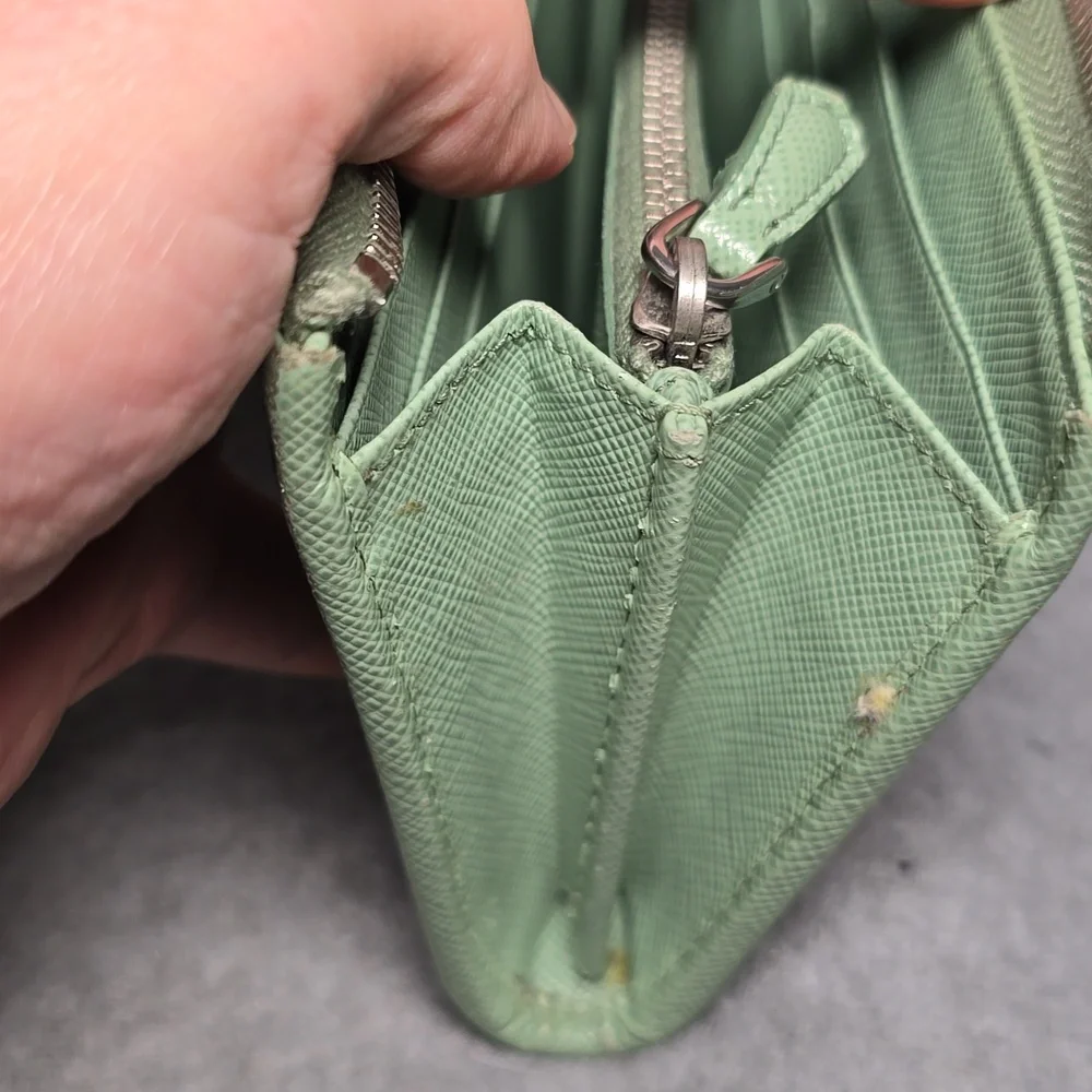 Prada Saffiano Fiocco Acqaumarine Long Wallet - Picture 13 of 16